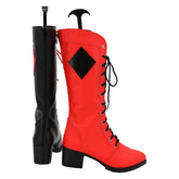 TV Harley Quinn Harley Quinn Red Shoes Boots Cosplay Accessories Halloween Carnival Props